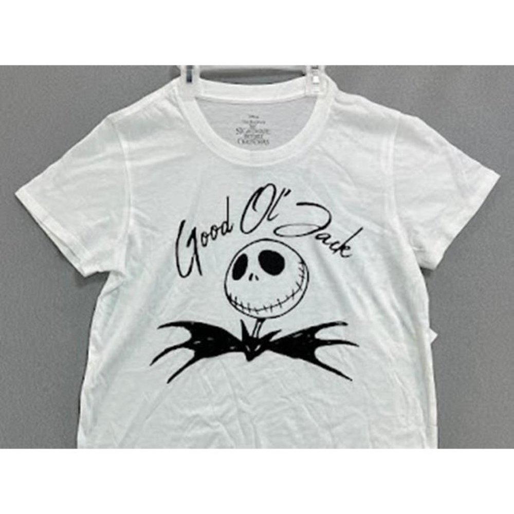 Nightmare Before Christmas T-Shirt Adult Medium White Tee Cotton Short Sleeve